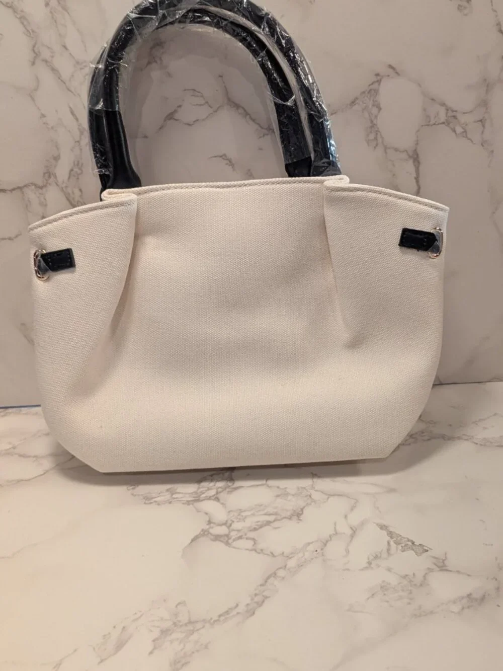 Anthropologie Mini Canvas Belted Tote